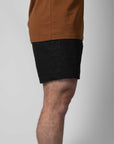 black reyllen element crossfit gym workout shorts for men 5 inch side