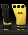 bumblebee X2 3-hole gymnastic crossfit hand grips black background profile