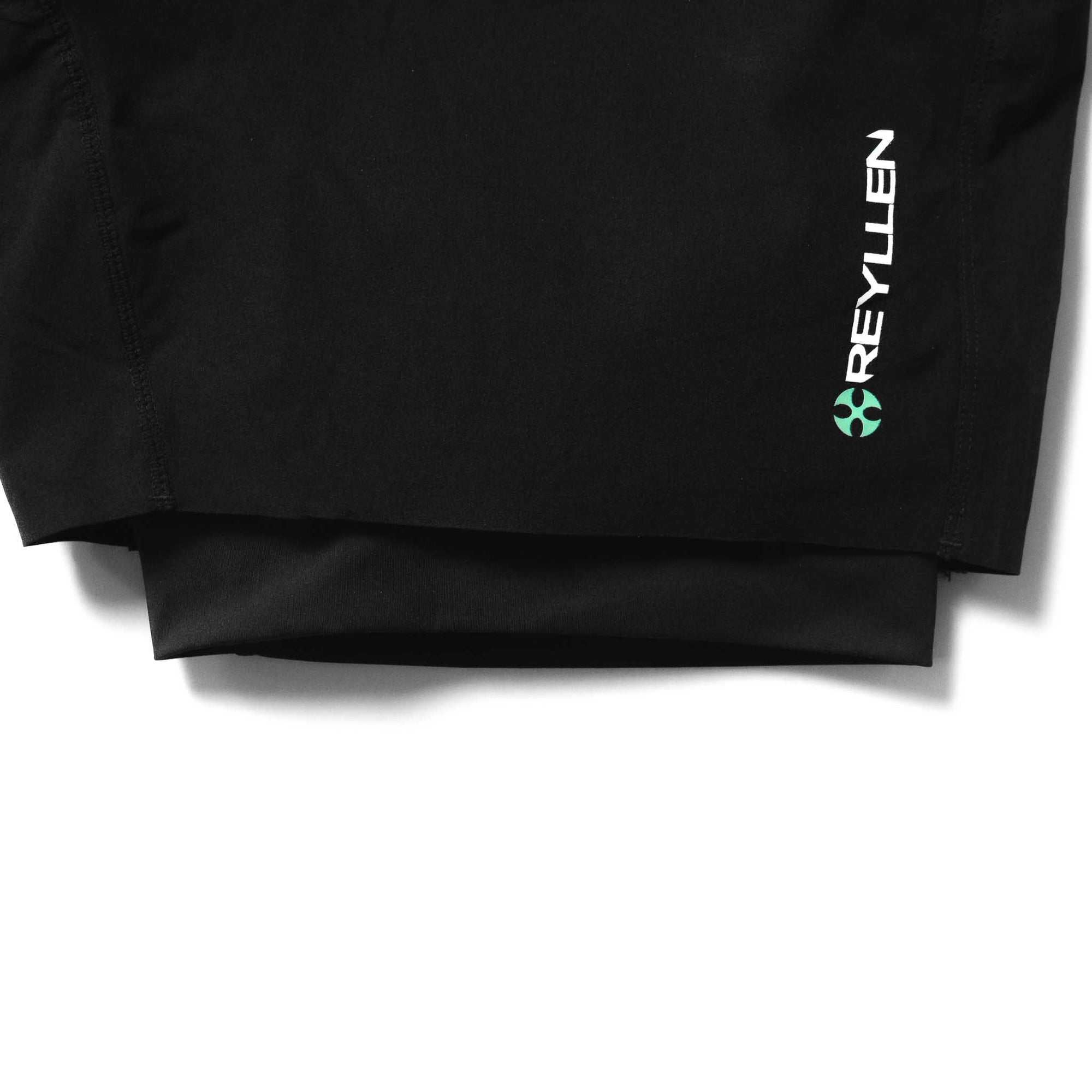 black reyllen element crossfit gym workout shorts for men liner details