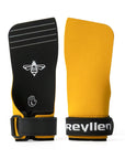 Reyllen BumbleBee gymnastic hand grips for crossfit yellow on white background