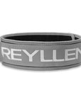 Reyllen GX 4" Nylon CrossFit Lifting Belt grey strap logo view