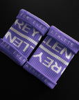 reyllen crossfit lifting sweat bands wrist bands purple pair inside view