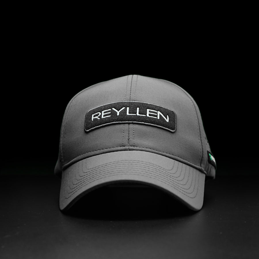 reyllen performance baseball cap hat  grey front view