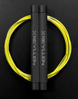 Reyllen Flare MX CrossFit Speed Skipping Jump Rope aluminium handles dark grey and yellow nylon cable
