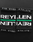 reyllen crossfit lifting sweat bands wrist bands black pair inner detail