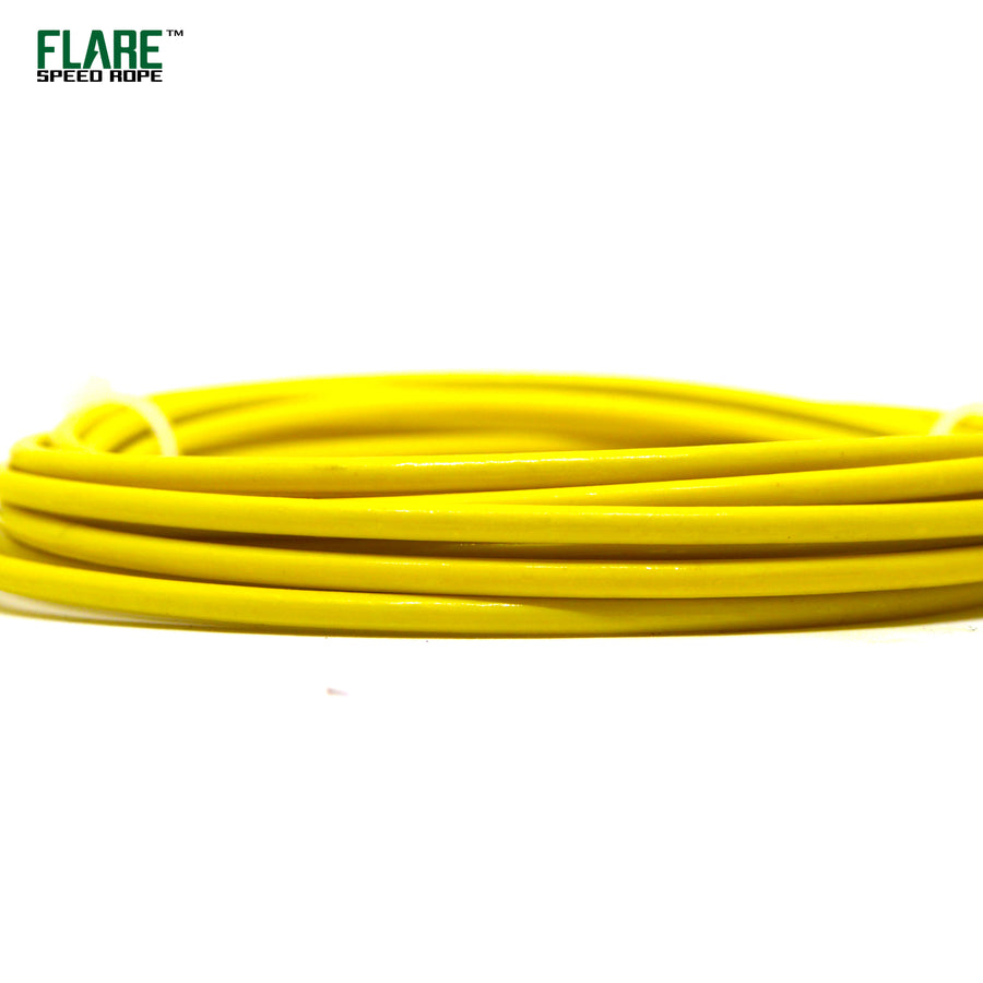 flare speed rope replacement skipping jump cable yellow pvc coatedd