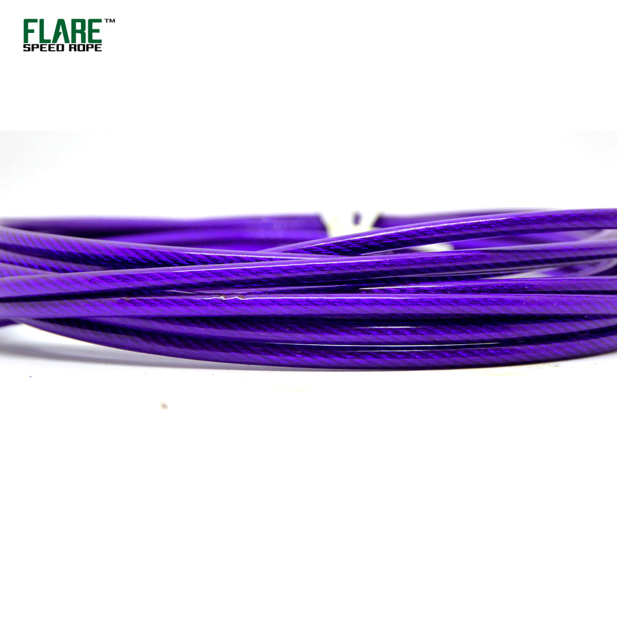 flare speed rope replacement skipping jump cable purple pvc coated