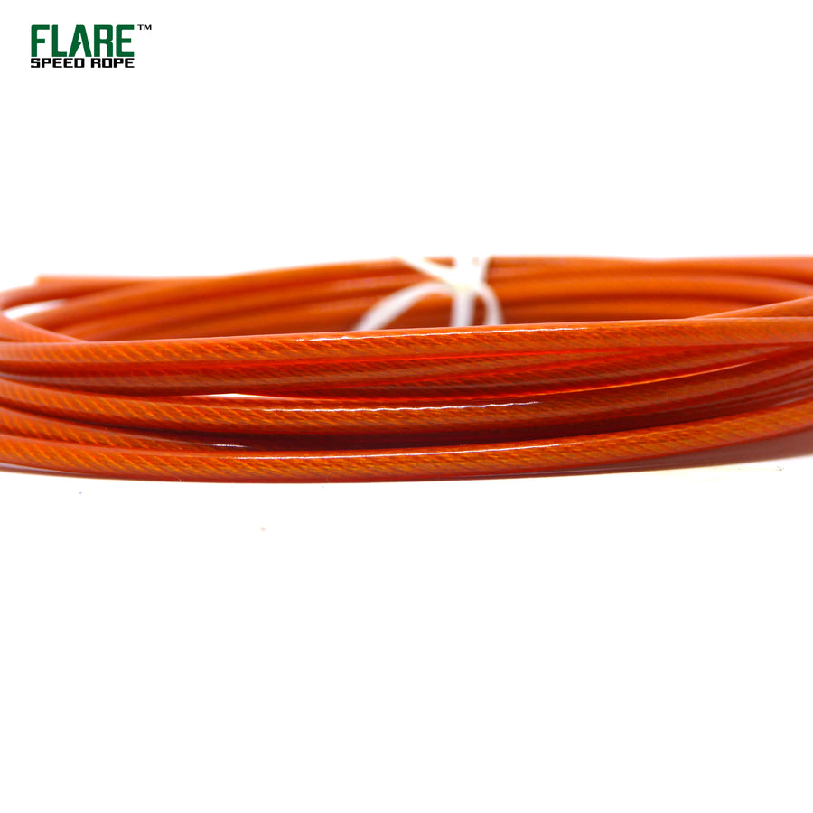  flare speed rope replacement skipping jump orange cable pvc coated