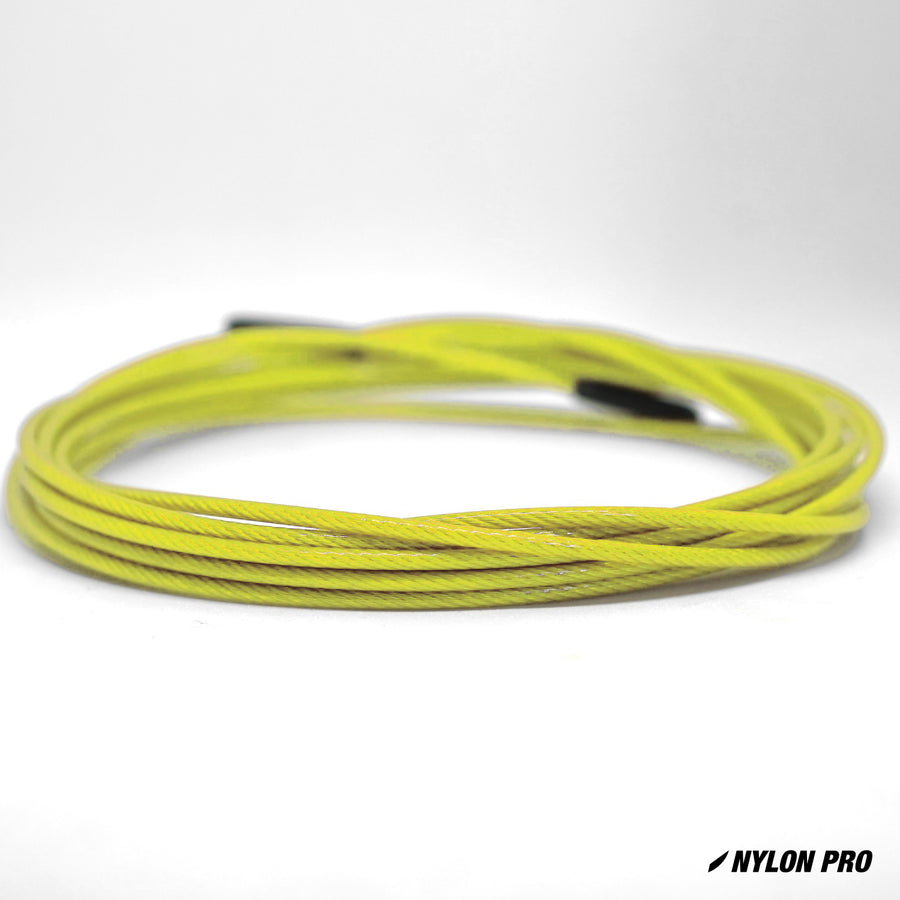 flare speed rope replacement skipping jump cable yellow nylon coated