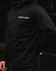 Reyllen Soft Shell Jacket Unisex Polyester Fleece Hood worn by man side view 2