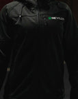 Reyllen Soft Shell Jacket Unisex Polyester Fleece Hood worn by woman closeup view