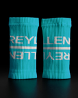 reyllen crossfit lifting sweat bands wrist bands blue pair