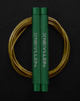 Reyllen Flare MX CrossFit Speed Skipping Jump Rope aluminium handles green and gold pvc cable