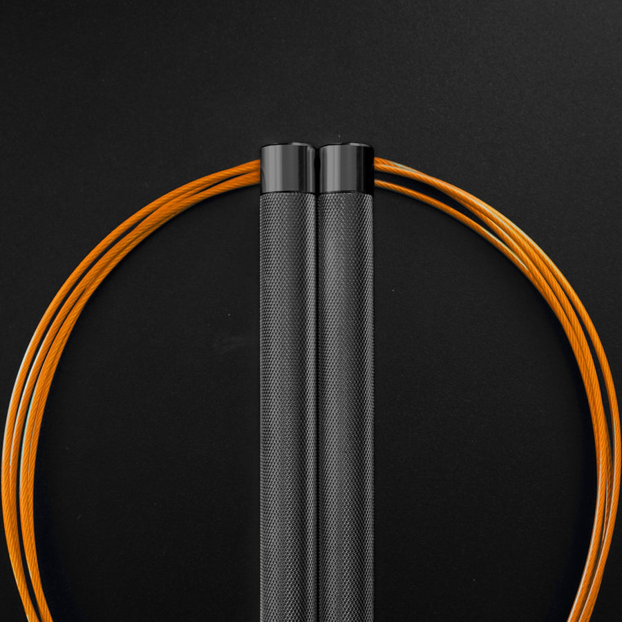 Reyllen Flare PRO CrossFit Speed Skipping Jump Rope Aluminium Handles grey and orange nylon pro cable