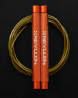 Reyllen Flare MX CrossFit Speed Skipping Jump Rope aluminium handles orange and gold nylon cable