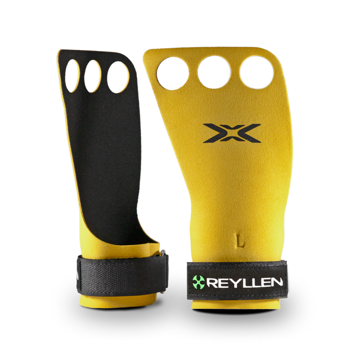 bumblebee X2 3-hole gymnastic crossfit hand grips front profile