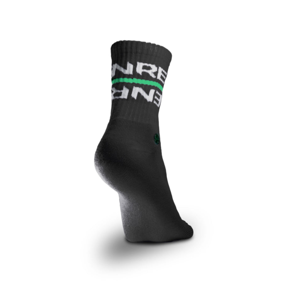 reyllen crossfit athlete socks black back view single