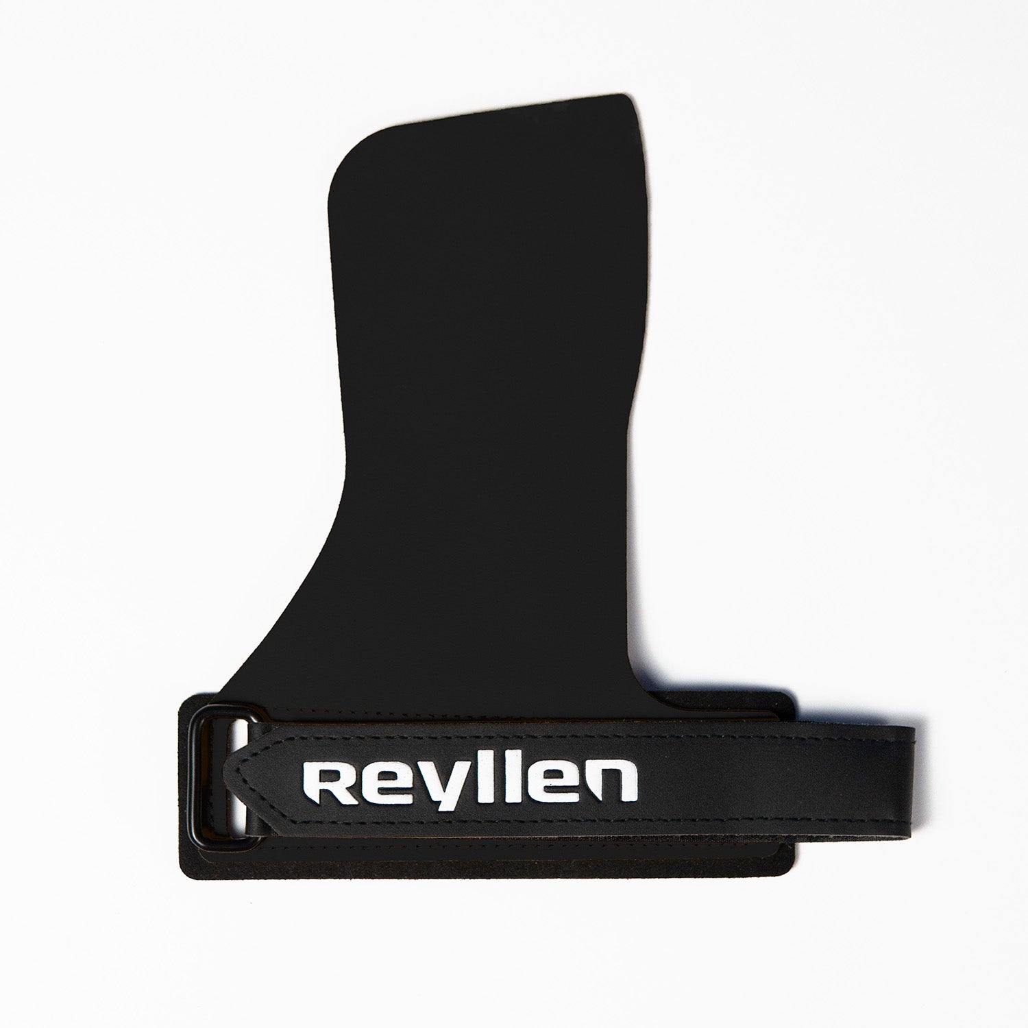 Reyllen BumbleBee gymnastic hand grips for crossfit black on white background flat lay