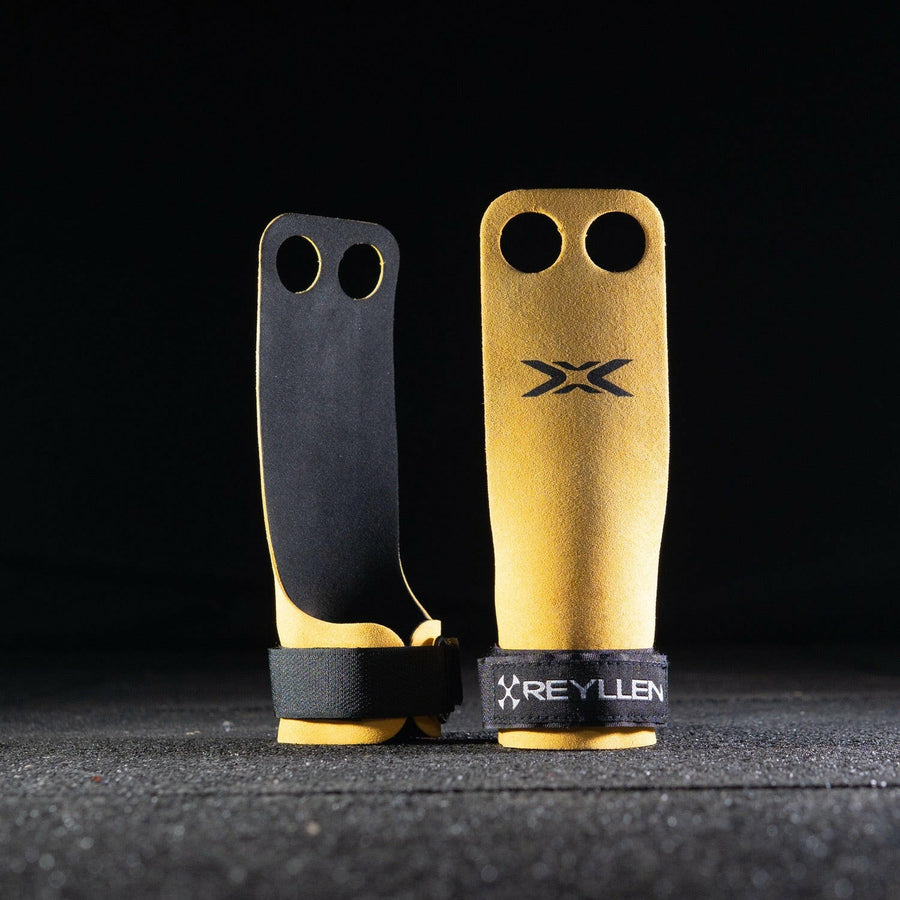 Reyllen BumbleBee 2-hole Gymnastic Hand Grips black background