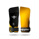 Pair of Reyllen Bumblebee Pro Grips, black front face with a bee emblem and gold reverse, on a black and yellow wrist cuff