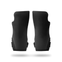 Pair of Reyllen Seal Grips 4 in black, fingerless gymnastic hand grips shown front and reverse