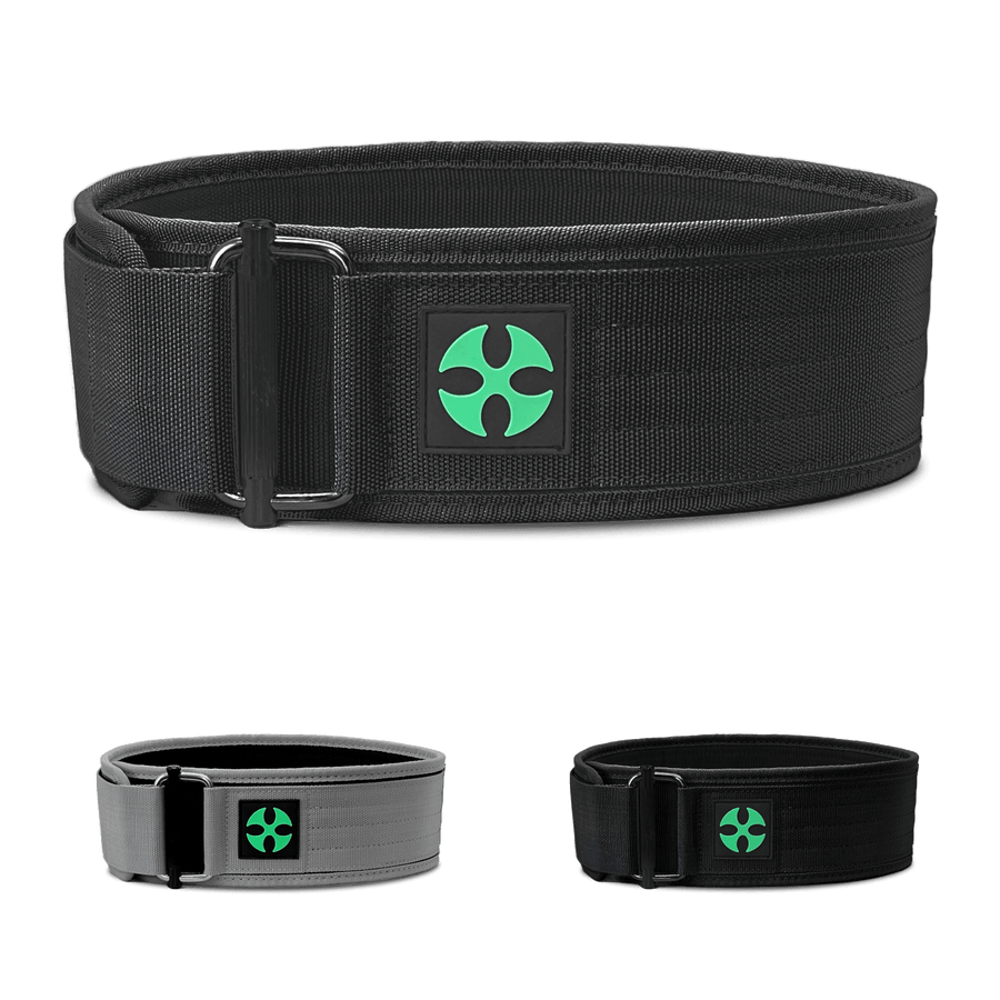 Reyllen GX 4" Nylon CrossFit Lifting Belt main profile with black and grey png