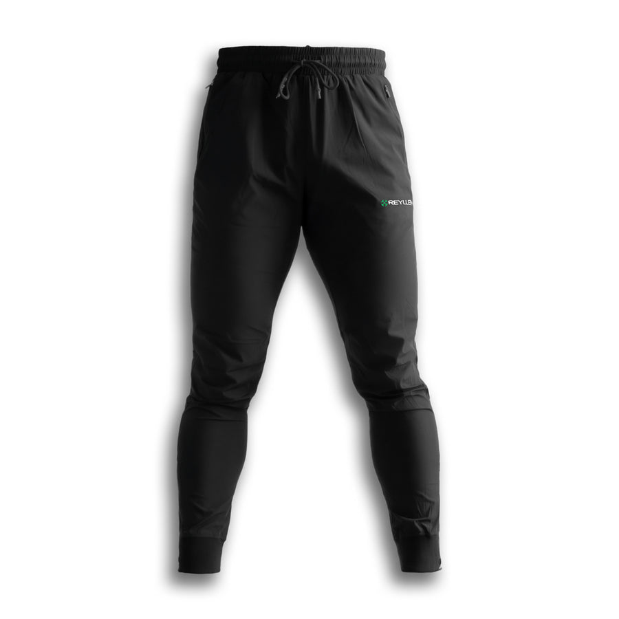 Reyllen UK mens unisex joggers for crossfit stretchy technical black