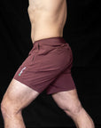 reyllen X1 gym workout crossfit shorts chocolate 2