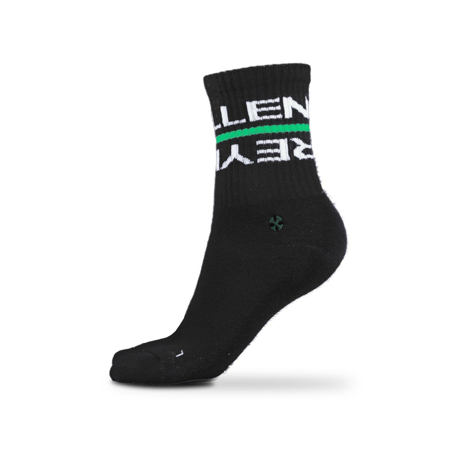 reyllen crossfit athlete socks black side view