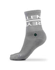 reyllen crossfit athlete socks grey single side view