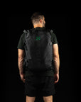 reyllen rx3 crossfit gym backpack duffle black worn back view
