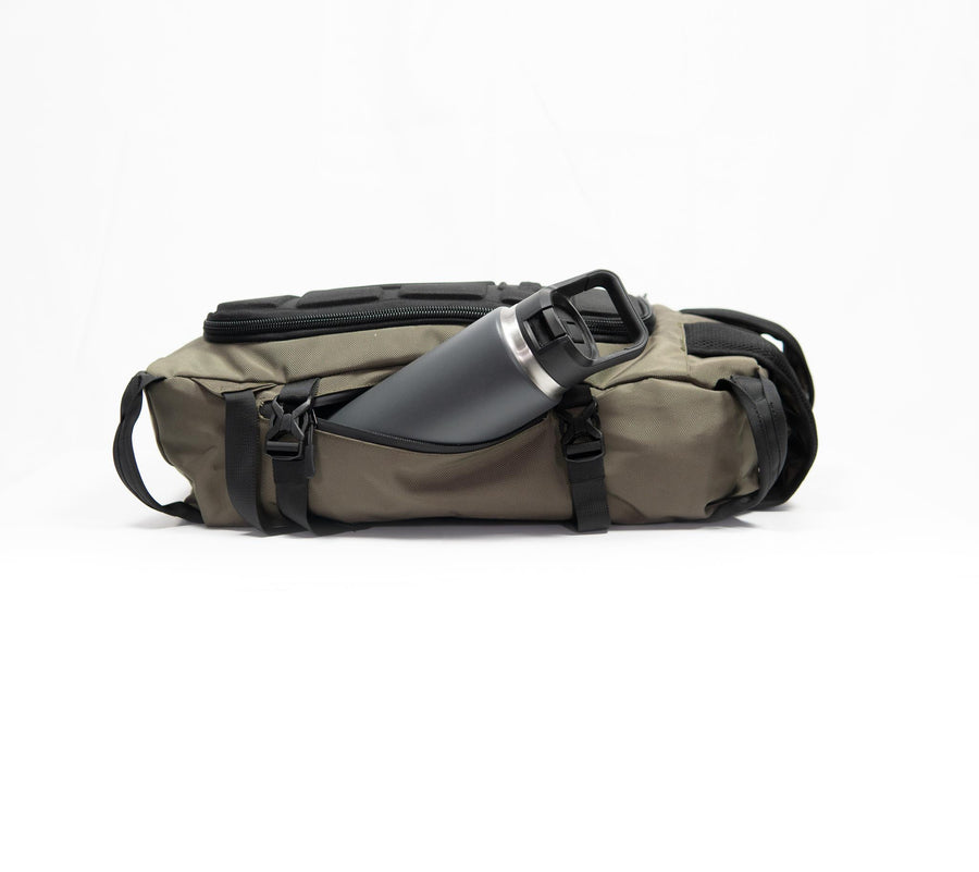 reyllen rx3 crossfit gym backpack duffle olive green side