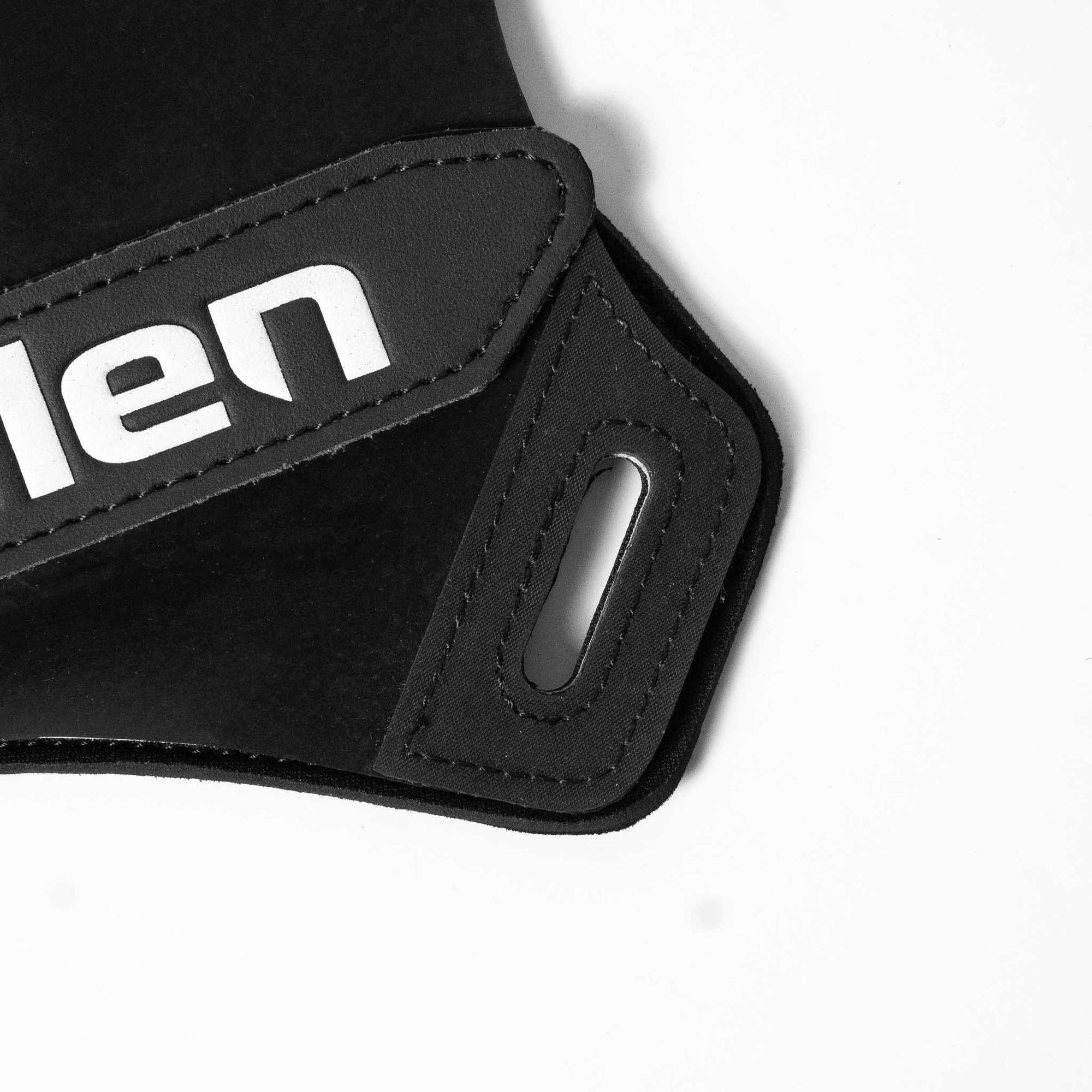 Reyllen seal rubber no chalk gymnastic hand grips for crossfit white background loop hole detail