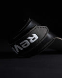 Reyllen seal rubber no chalk gymnastic hand grips for crossfit black background strap detail 