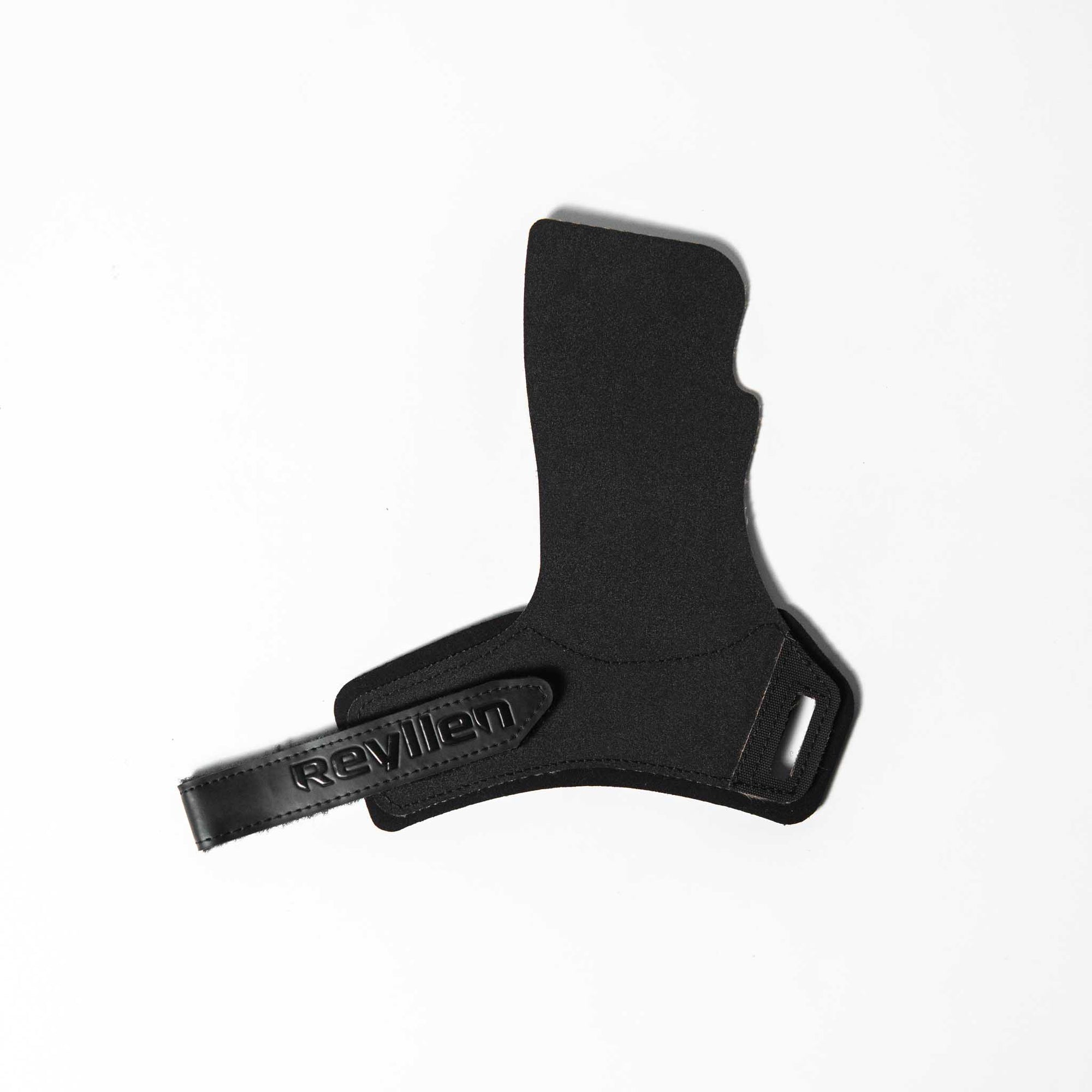 Reyllen Seal Pro Rubber Gymnastic Hand Grips no chalk for crossfit black on white background flat lay