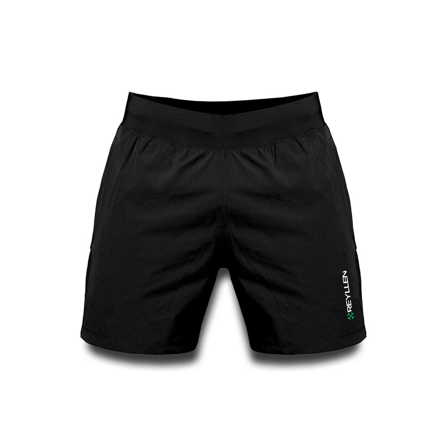 reyllen uk mens wod crossfit fitness shorts nylon stretch black