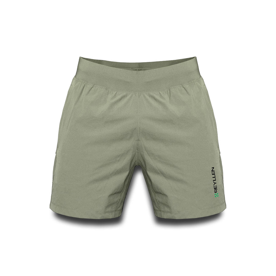 reyllen uk mens wod crossfit fitness shorts nylon stretch pistachio green