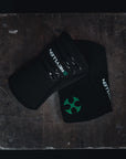 Reyllen Venta X3 7mm Knee Sleeves Neoprene black support pair top down view on box