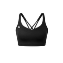 Women's Echo Sport Bra in black, Reyllen medium support training bra