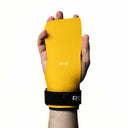 Reyllen BumbleBee gymnastic hand grips for crossfit yellow on white background wide size