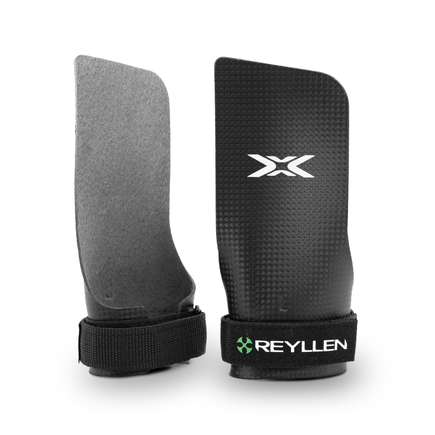 Reyllen Gecko X4 Carbon Fingerless CrossFit Gymnastics Grips Front Profile