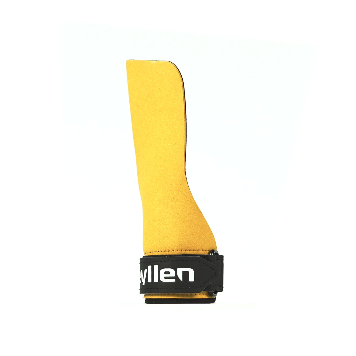 Reyllen BumbleBee gymnastic hand grips for crossfit yellow on white background 360 video