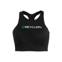 reyllen ladies racerback train top with built in bra black 