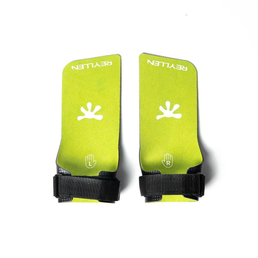 reyllen crossfit gecko carbon grips fingerless back