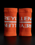 reyllen crossfit lifting sweat bands wrist bands  orange pair