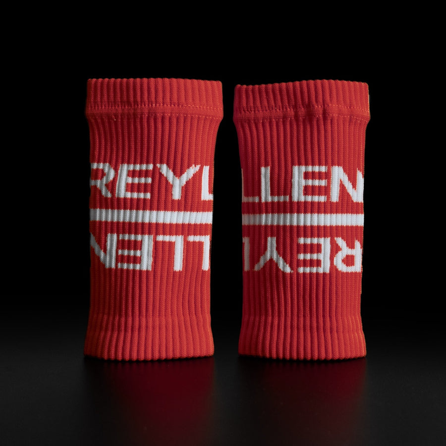 reyllen crossfit lifting sweat bands wrist bands red pair