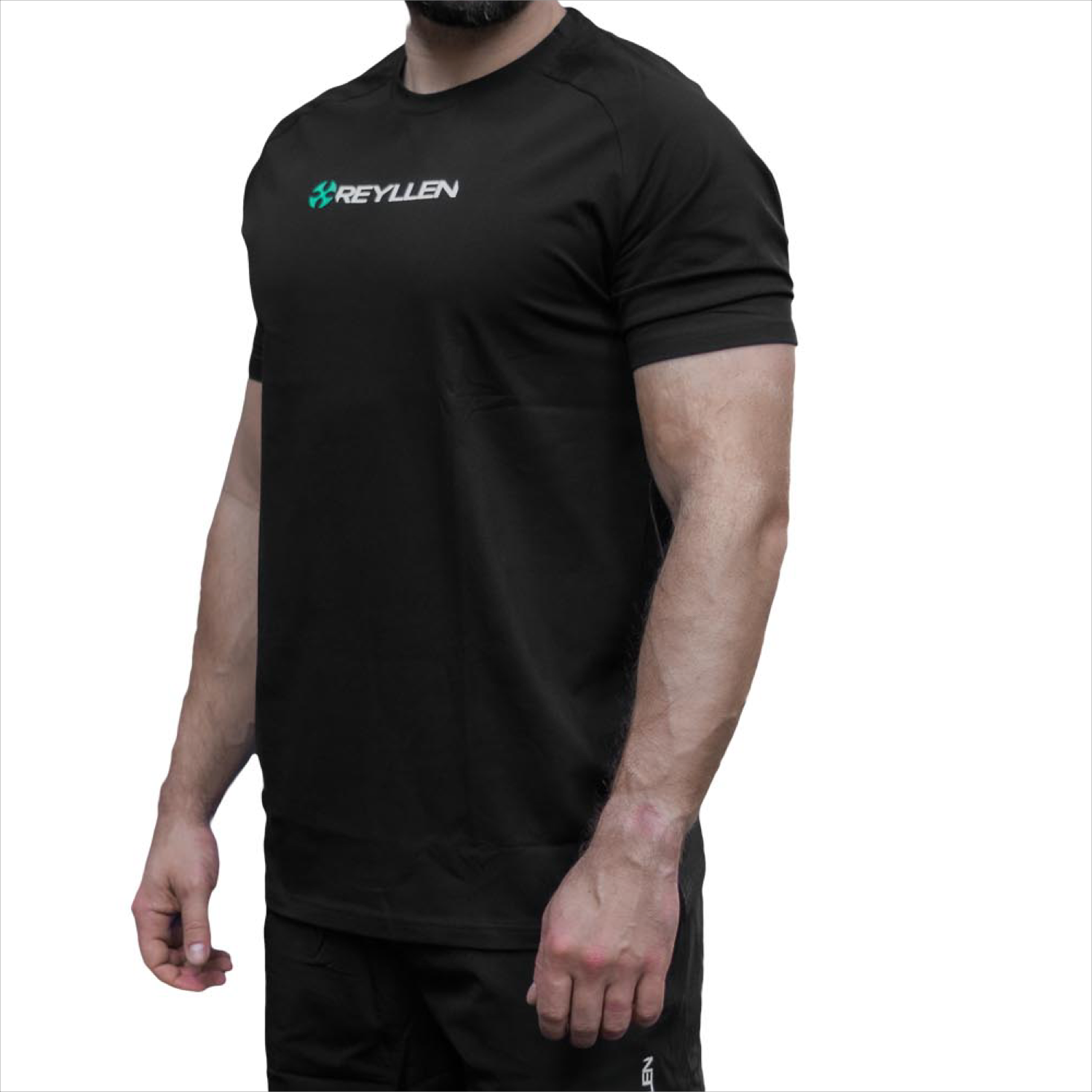 reyllen m2 stretch raglan mens t-shirt side view