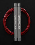 Reyllen Flare MX CrossFit Speed Skipping Jump Rope aluminium handles light grey and red pvc cable