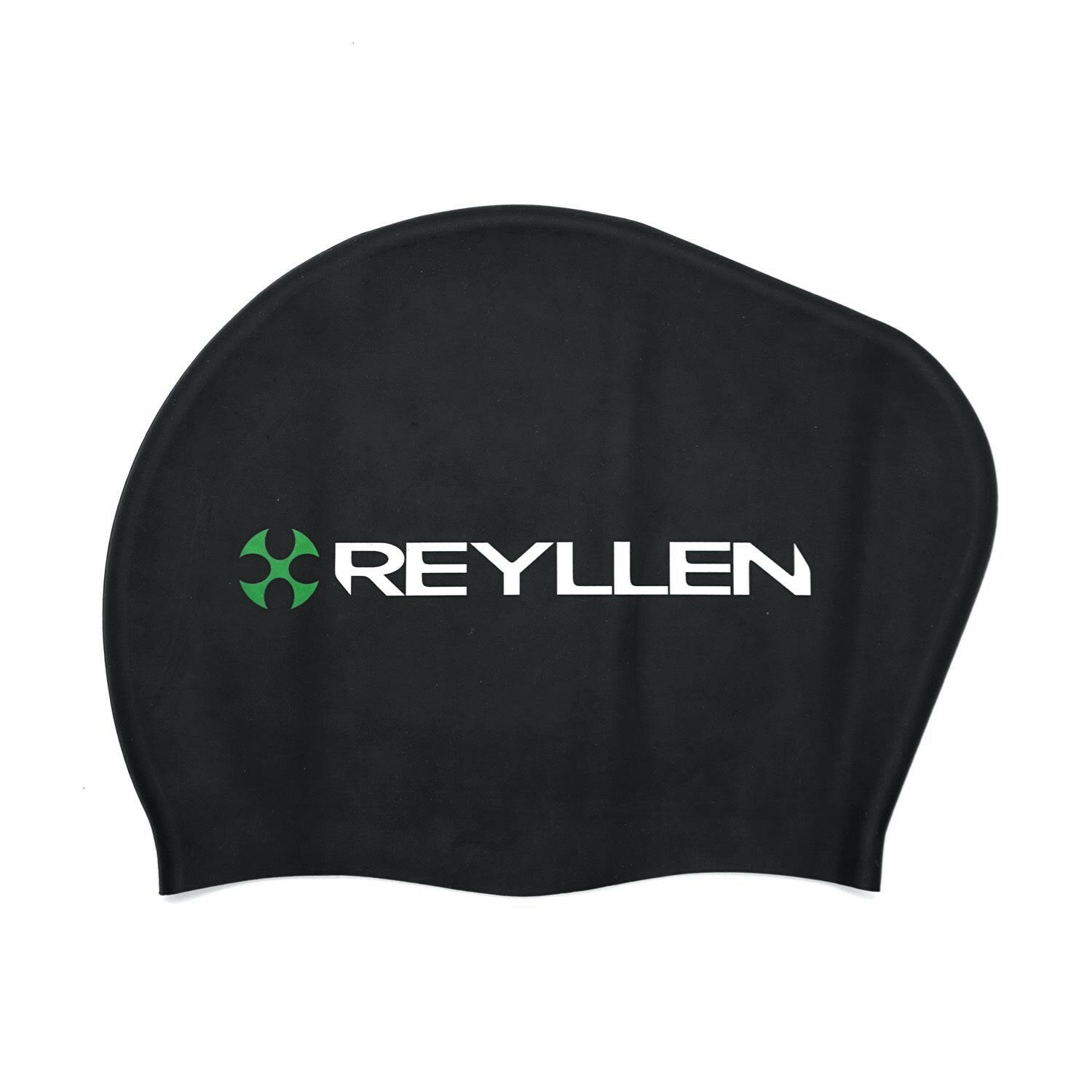 reyllen long hair swim cap black 