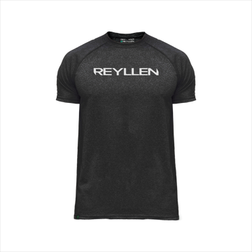 Reyllen m1 t-shirt. Polyester raglan style charcoal black mens 